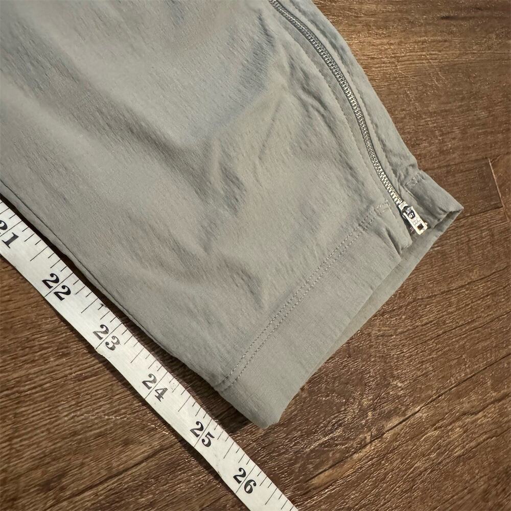 Athleta Trekkie Pants 6 Light Gray Beige Stretch Travel Ankle Zip Tapered Casual - Picture 7 of 7